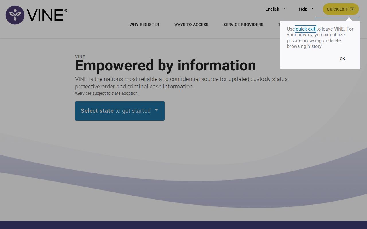 Webster County VINELink inmate search under Mississippi